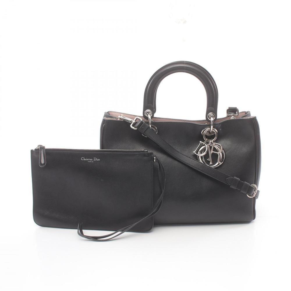 Dior Diorissimo Handbag Leather Black